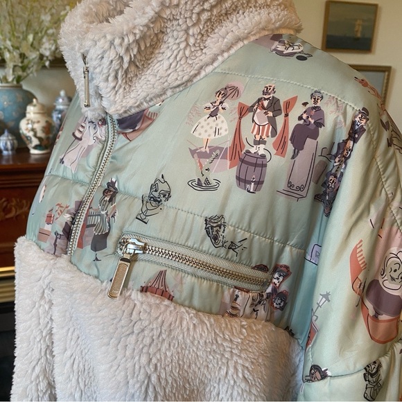 Disney Parks Haunted Mansion Jacket • 3X • Sherpa & Fleece Hybrid • Plus Size - Picture 4 of 9